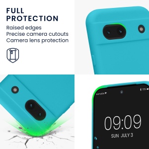 Husa Kwmobile pentru Google Pixel 8a, Albastru deschis, Silicon, KWM000020KU017C - Img 4