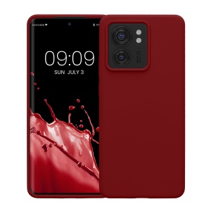 Husa Kwmobile pentru Motorola Edge 40, Rosu inchis, Silicon, KWM0000197B006C - Img 2