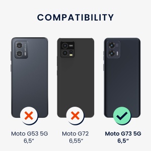 Husa Kwmobile pentru Motorola Moto G73, Negru, Textil/Silicon, 60833.73 - Img 5