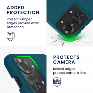 Husa Kwmobile pentru OnePlus Nord 2T, Silicon, Verde, 58764.57 - Img 4