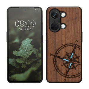 Husa Kwmobile pentru OnePlus Nord 3 5G, Maro/Albastru, Lemn, KWM0000204Y003C - Img 1