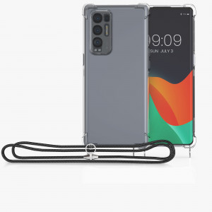 Husa Kwmobile pentru OPPO Find X3 Neo, Silicon, Transparent/Negru, 57265.01 - Img 8