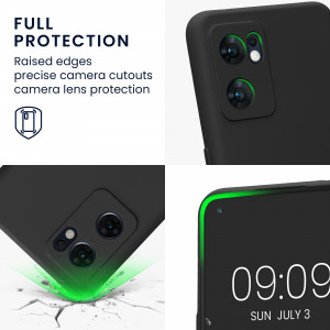 Husa Kwmobile pentru OPPO Find X5 Lite, Silicon, Negru, 57633.47 - Img 4