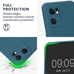 Husa Kwmobile pentru OPPO Find X5 Lite, Silicon, Verde, 57633.57 - Img 4