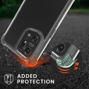 Husa Kwmobile pentru OPPO Find X5 Pro, Silicon, Transparent/Negru, 59320.01 - Img 3