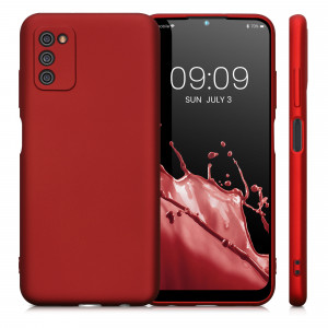 Husa Kwmobile pentru Samsung Galaxy A03s, Silicon, Rosu, 56518.36 - Img 2