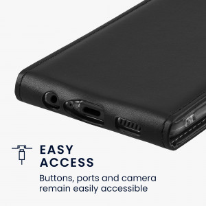 Husa Kwmobile pentru Samsung Galaxy A13, Piele ecologica, Negru, 58616.01 - Img 5
