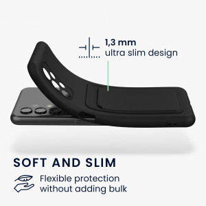 Husa Kwmobile pentru Samsung Galaxy A13, Silicon, Negru, 58144.01 - Img 3