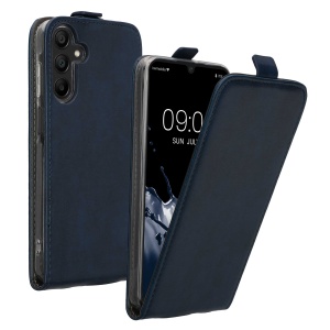Husa Kwmobile pentru Samsung Galaxy A15 5G, Albastru inchis, Piele ecologica/Silicon, KWM000021OM002C - Img 2