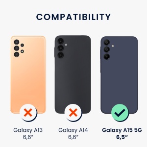Husa Kwmobile pentru Samsung Galaxy A15 5G, Transparent/Negru, Silicon, KWM000021MP001C - Img 7