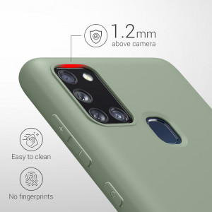 Husa Kwmobile pentru Samsung Galaxy A21s, Silicon, Verde, 52494.172 - Img 4