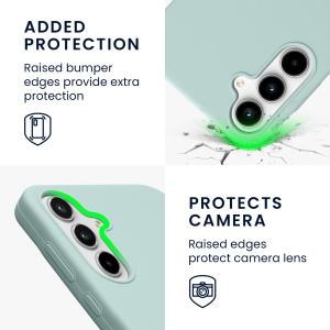 Husa Kwmobile pentru Samsung Galaxy A35, Verde deschis, Silicon, KWM000021PA015C - Img 3