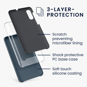 Husa Kwmobile pentru Samsung Galaxy A50, Silicon, Albastru, 48715.202 - Img 3