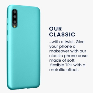 Husa Kwmobile pentru Samsung Galaxy A50, Verde deschis, Silicon, KWM000009TA015C - Img 3