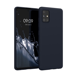 Husa Kwmobile pentru Samsung Galaxy A51, Albastru inchis, Silicon, KWM000010YZ042C - Img 1