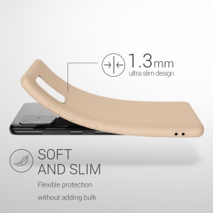 Husa Kwmobile pentru Samsung Galaxy A51, Crem, Silicon, KWM000010YZ046C - Img 7