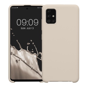 Husa Kwmobile pentru Samsung Galaxy A51, Crem, Silicon, KWM000010ZA051C - Img 2