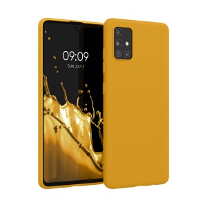 Husa Kwmobile pentru Samsung Galaxy A51, Galben, Silicon, KWM000010YZ049C - Img 1