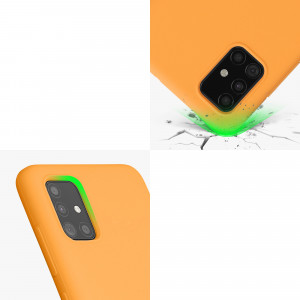 Husa kwmobile pentru Samsung Galaxy A51, Silicon, Portocaliu, 51197.150 - Img 6