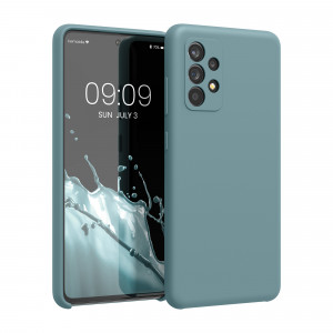 Husa Kwmobile pentru Samsung Galaxy A52/Galaxy A52 5G/Galaxy A52s 5G, Silicon, Verde, 54347.207 - Img 1