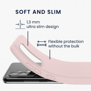 Husa Kwmobile pentru Samsung Galaxy A52/Galaxy A52 5G/Galaxy A52s 5G, Silicon, Roz, 54346.225 - Img 3
