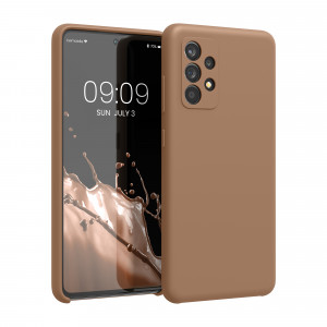 Husa kwmobile pentru Samsung Galaxy A52/Galaxy A52 5G/Galaxy A52s 5G, Silicon, Maro, 54347.245 - Img 1