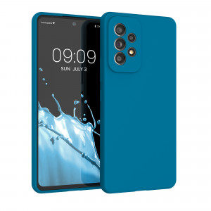 Husa Kwmobile pentru Samsung Galaxy A53 5G, Silicon, Albastru, 57835.224 - Img 1