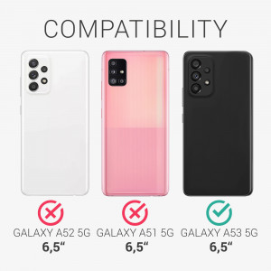 Husa Kwmobile pentru Samsung Galaxy A53 5G, Silicon, Transparent/Rose Gold, 58800.02 - Img 6