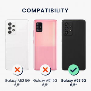 Husa kwmobile pentru Samsung Galaxy A53 5G, Silicon, Visiniu, 57835.209 - Img 6