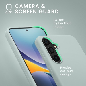 Husa Kwmobile pentru Samsung Galaxy A55, Verde deschis, Silicon, KWM000021ME015C - Img 6