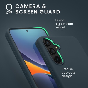 Husa Kwmobile pentru Samsung Galaxy A55, Verde inchis, Silicon, KWM000021ME016C - Img 6