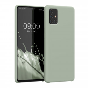 Husa kwmobile pentru Samsung Galaxy A71, Silicon, Verde, 51209.172 - Img 1