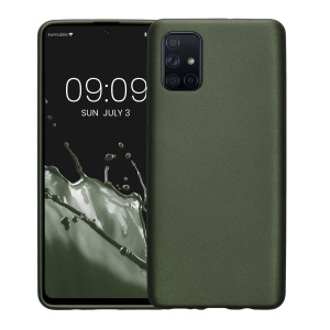 Husa Kwmobile pentru Samsung Galaxy A71, Verde inchis, Silicon, KWM000010ZN017C - Img 2