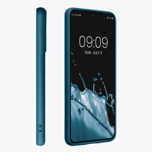 Husa Kwmobile pentru Samsung Galaxy S21 FE, Albastru, Silicon, KWM000013FE015C - Img 4