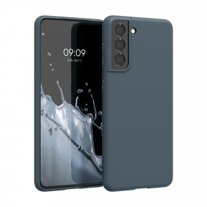 Husa Kwmobile pentru Samsung Galaxy S21, Silicon, Albastru, 54055.202 - Img 1