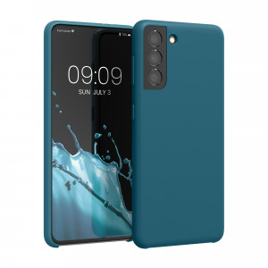 Husa Kwmobile pentru Samsung Galaxy S21, Silicon, Verde, 54056.57 - Img 1