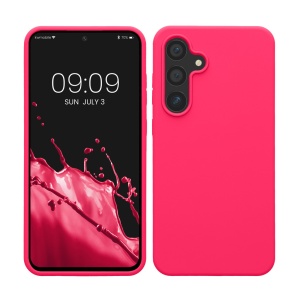 Husa Kwmobile pentru Samsung Galaxy S24 FE, Roz, Silicon, KWM000021WA005C - Img 1