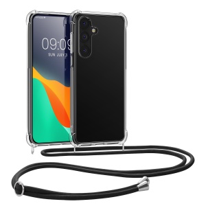 Husa Kwmobile pentru Samsung Galaxy S24 Plus, Transparent/Negru, Silicon, KWM000021LJ001C - Img 1