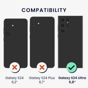Husa Kwmobile pentru Samsung Galaxy S24 Ultra, Maro, Lemn/Silicon, KWM000021LG001C - Img 4