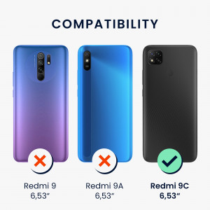 Husa Kwmobile pentru Xiaomi Redmi 9C, Silicon, Negru, 57391.01 - Img 6