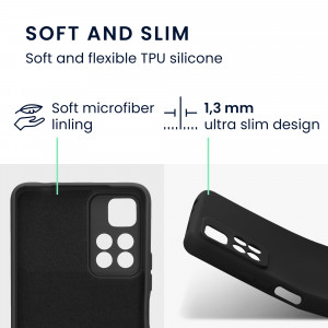 Husa Kwmobile pentru Xiaomi Redmi Note 11 Pro Plus 5G, Silicon, Negru, 58097.47 - Img 3