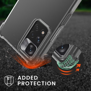 Husa Kwmobile pentru Xiaomi Redmi Note 11 Pro Plus 5G, Silicon, Transparent/Negru, 58099.01 - Img 3