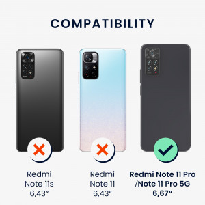 Husa Kwmobile pentru Xiaomi Redmi Note 11 Pro/Redmi Note 11 Pro 5G, Silicon, Albastru, 57373.186 - Img 6