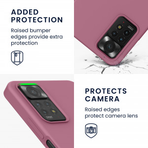 Husa Kwmobile pentru Xiaomi Redmi Note 11 Pro/Redmi Note 11 Pro 5G, Silicon, Violet, 57373.167 - Img 4