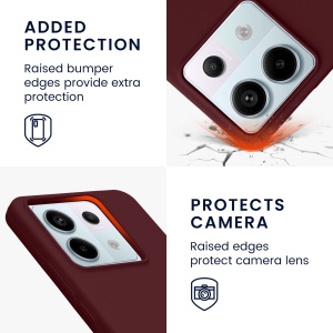 Husa Kwmobile pentru Xiaomi Redmi Note 13 Pro 5G/Poco X6, Visiniu, Silicon, KWM000020LF004C - Img 3