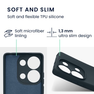 Husa Kwmobile pentru Xiaomi Redmi Note 13 Pro, Verde inchis, Silicon, KWM000020NZ002C - Img 5