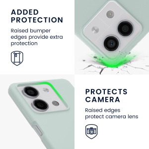 Husa Kwmobile pentru Xiaomi Redmi Note 13, Verde deschis, Silicon, KWM000020LM005C - Img 3