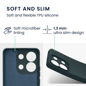 Husa Kwmobile pentru Xiaomi Redmi Note 13, Verde inchis, Silicon, KWM000020OD002C - Img 5