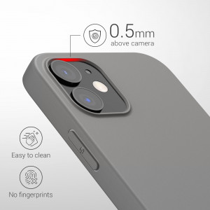 Husa pentru Apple iPhone 12 / iPhone 12 Pro, Silicon, Gri, 53938.155 - Img 4