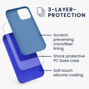 Husa pentru Apple iPhone 12 Pro Max, Silicon, Albastru, 52644.134 - Img 3